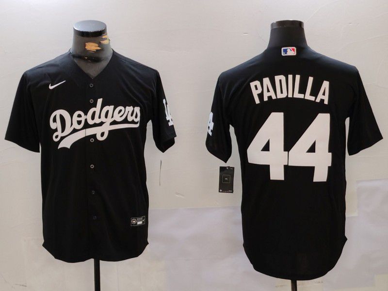 Men Los Angeles Dodgers #44 Padilla Black Game 2024 Nike MLB Jersey style 1